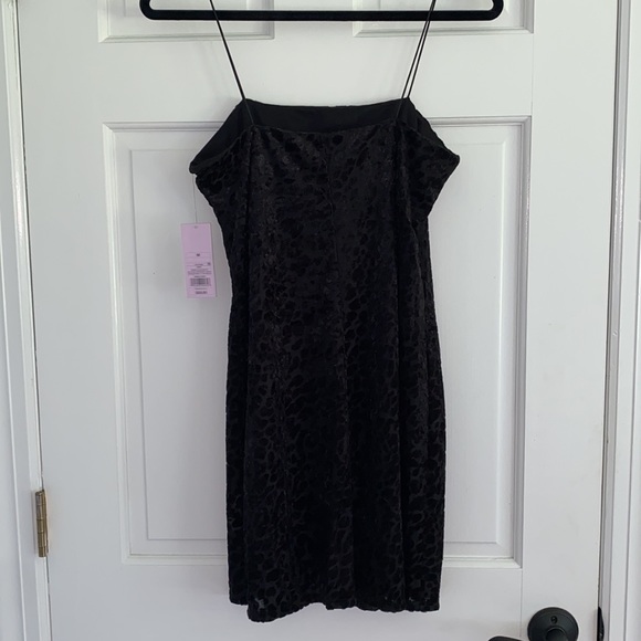 Wild Fable Animal Print Sleeveless Square Neck Flocked Velvet Mini Dress S:M NWT - Picture 4 of 7